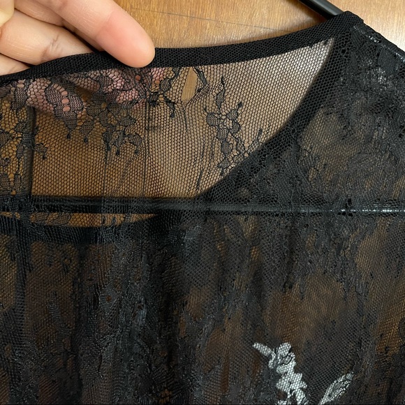 Rare For Love and Lemons black embroidery sheer see through mesh lace top - Picture 10 of 10
